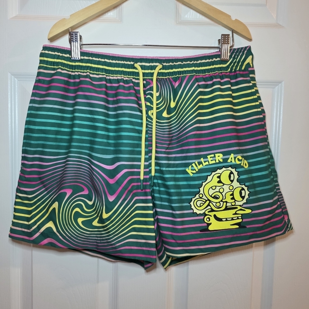 Killer Acid Magic Vortex Board Shorts Sz M